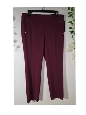 Soho Women's Pull-On Straight Leg Pants - Wine